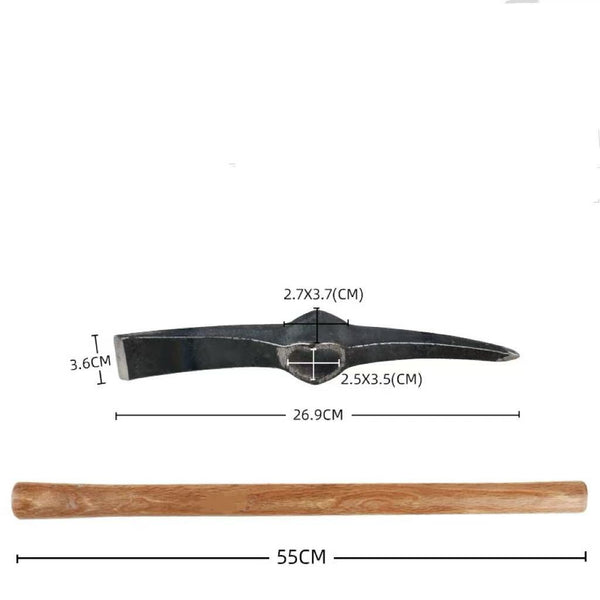 Hand-Forge Wood Pickaxe Pick And Hoe