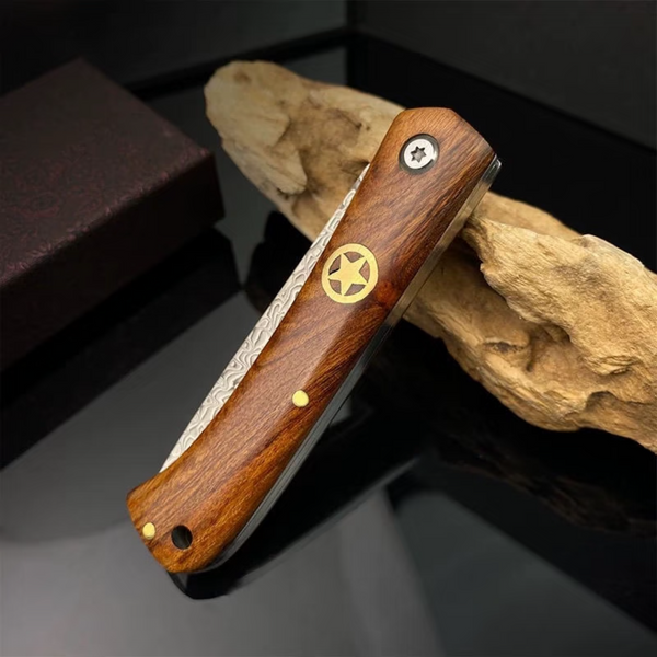 Damascus Steel Pocket Folding Grafting Knife SP508