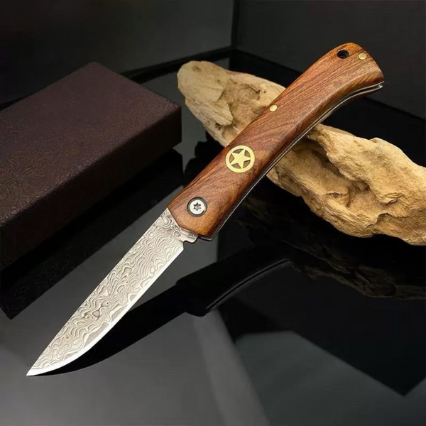 Damascus Steel Pocket Folding Grafting Knife SP508