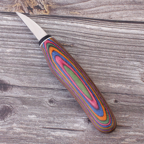 Colorful Wood Carving Detail Knives With Thumb Case+ Scabbard FC122