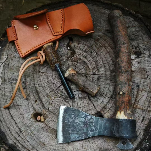 FC9001 Outdoor Handmade Small Axe + Firesteel 3pcs/Set