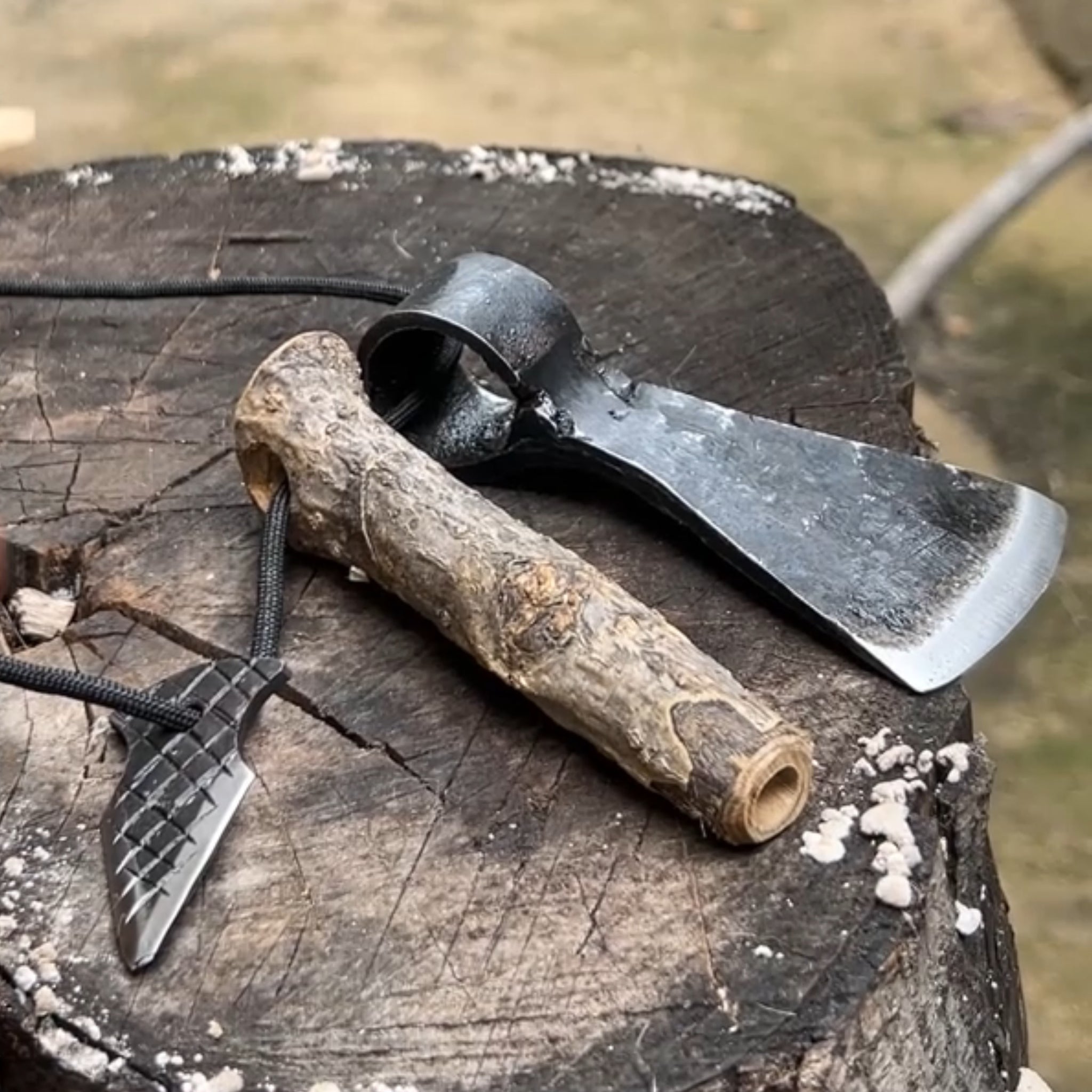 FC9001 Outdoor Handmade Small Axe + Firesteel 3pcs/Set