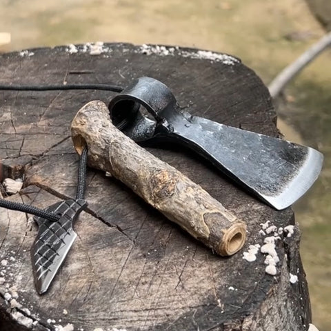 FC9001 Outdoor Handmade Small Axe + Firesteel 3pcs/Set