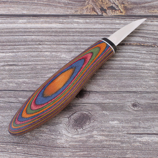 Colorful Wood Carving Detail Knives With Thumb Case+ Scabbard FC122