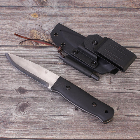 Scandi Grind 52100 CPM-3V Steel Straight Blade Bushcraft Outdoor Knife With Sheath FC133