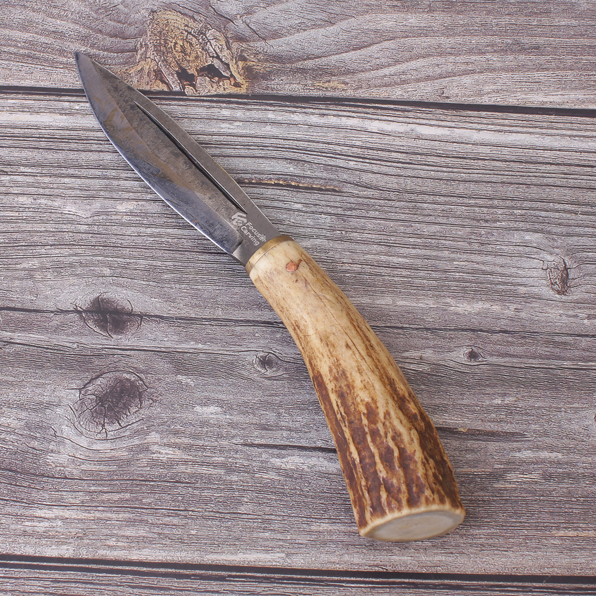 FC148A 52100 Steel Evenki Handmade Forge Antlers Handle Hunting Knives