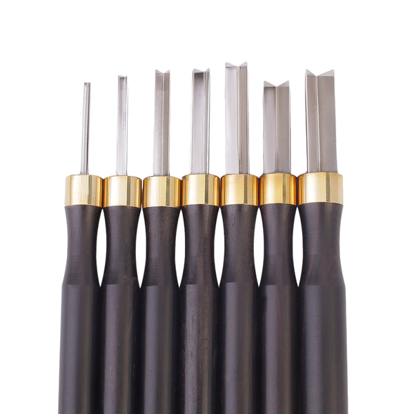 S18 Wood Carving V Chisels 60° 7Pcs/Set