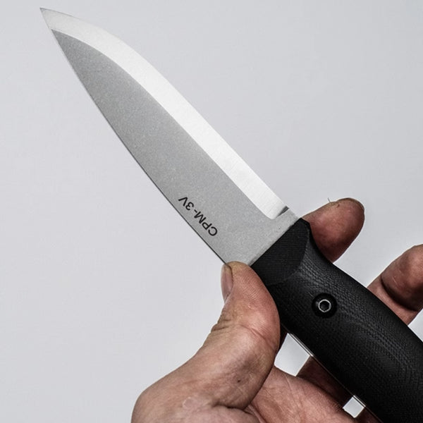 Scandi Grind 52100 CPM-3V Steel Straight Blade Bushcraft Outdoor Knife With Sheath