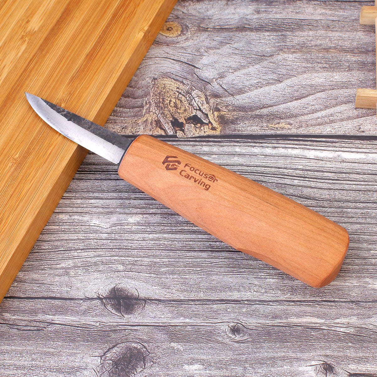 Focuser Carving 52100 Steel Handmade Forged Sloyd Knife 61mm FC102